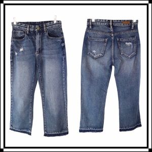 Blank NYC Distressed Cropped Denim Jeans | 24